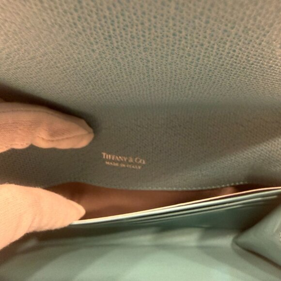 TIFFANY & CO NWOT Blue Leather Crossbody bag/clutch - Picture 9 of 14